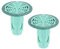 QUARKZMAN Valvola Antiriflusso Scarico Pavimento per Doccia, Valvola per Fognatura Antiodore Inserto Centrale Tappo Scarico Raccogli Capelli per Cucina Bagno Balcone, Verde 2 Pezzi