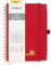 POPRUN Notizbuch A5 Liniert, Horizontal Line Journal, Spiral-Notizbücher 120 GSM Papier, 141 nummerierte Seiten, Hardcover mit Kleberegisterkarten und 8 Abreißblättern - RD(Rot)