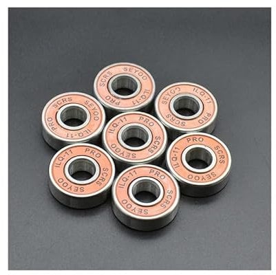 8Pcs 608 2RS Bearing ILQ-11 8x22x7 Orange Longboard Speed Inline Skate Wheel Bearing Skate Scooter Smooth Bearing steel Bearing ITCLEYMDZV(8Pcs ILQ-11 Orange)