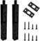 KtbeYTi 2 Pcs 6 inch Stainless Flush Bolt Latch Lock Concealed Door Security Bolts Concealed Sliding Bolt Lock for French Doors, Composite Doors, Wooden Doors, Double Doors (Black)