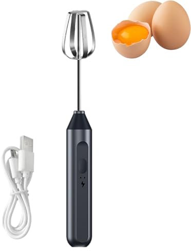 batidor de crema inalámbrico - Batidora de mano eléctrica con batidor y juego de licuadora | Batidora de mano inalámbrica recargable para hornear, picadora para cortar en cubitos y hacer puré, he
