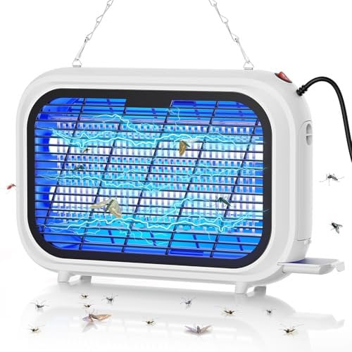 Seseno Lampe Anti Moustique, 2500V 20W Electrique Anti Moustique Intérieur, Iège à Moustiques Intérieur avec Éclairage LED Lampe UV pour Maison Cuisine Bureau, Efficace Portée 80m²