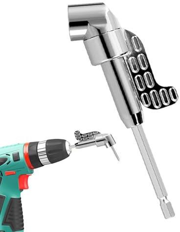 Adaptador de taladro de ángulo recto, accesorio de broca, adaptador de taladro en ángulo de 105 grados flexible para espacios reducidos, carpinteros, accesorios de destornillador eléctrico