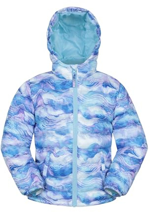 Mountain Warehouse Seasons Kids Padded Puffer Jacket Pale Blue (Printed) 5-6y