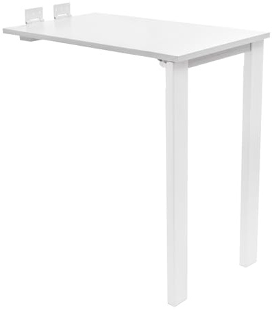 Dokiiovo Wandmontierter Klapptisch mit Beinen, Klappbarer Esstisch aus Holz, Faltbarer Wandtisch für Kleine Räume, Esszimmer, Schlafzimmer, Wohnzimmer, 75x40x74 cm (Weiß)