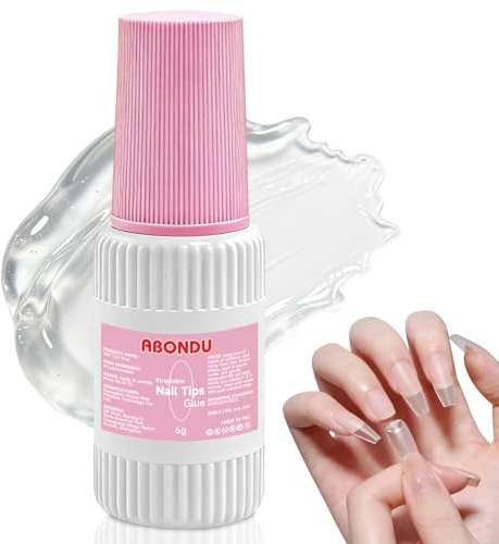 6g Colla per Unghie con Pennello, Per Unghie Finte e Press on Nails, Facile da Rimuovere e Riutilizzabile, Asciugatura Rapida Senza Lampada UV, Per un'Applicazione Professionale e Duratura