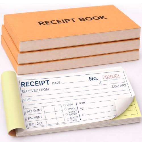 Receipt Book 4 Books 100 Sets 25 Sets per Book
