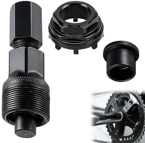 Fahrrad Lockring Tool, 42 mm Schwarz Tretlager Werkzeug mit Kurbelabzieher | Kurbel Entferner Fahrrad Kurbelabzieher mit 8 Zähnen für Viele Fahrradtypen
