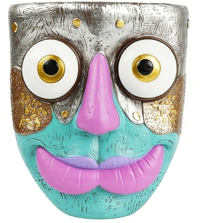 Generisch Face Planter, Resin Wall Vase Decorative Plant Pot for Fence, Terrace, Indoor and Outdoor Use, Home, Garden, Yard, Balcony, Bedroom, Living Room, Porch