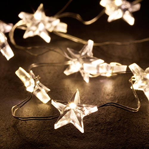 Kaemingk LED Lichterkette Micro Sterne 40 LED batteriebetrieben 1,95 m