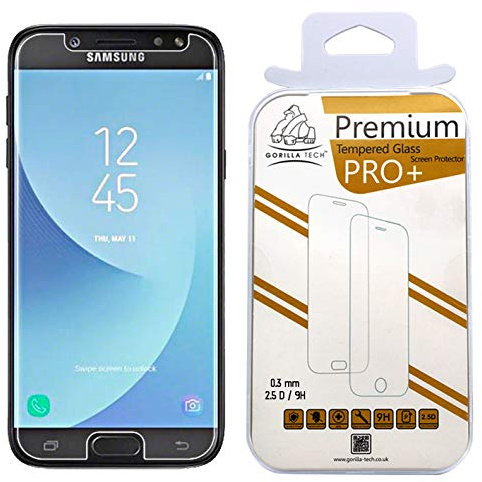 Gorilla Tech Protection d'écran en verre trempé de qualité supérieure pour Samsung Galaxy J5 (2017) Invisible Dureté 9H Transparente Qualité HD Résistant aux chocs et aux rayures