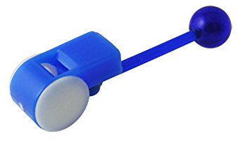 Monster Piercing Bleu UV sifflet avec Calibre 14 Bio Stright Flexible Barbell Langue Barre Piercing