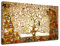 Grafic Quadro Klimt L'Albero della Vita - Gustav Klimt The Tree of Life Quadro stampa su tela canvas con o senza telaio (CM 130X76, QUADRO CON TELAIO IN LEGNO)