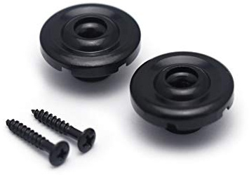 Metallor Guitar String Trees String Retainer Guides for Electric Bass Guitar Parts Replacement Pack of 2pcs with Mounting Screws. (Black)
