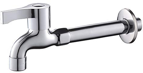 Grifo de pared de latón de agua fría para baño, fregona, grifo de piscina, cromado
