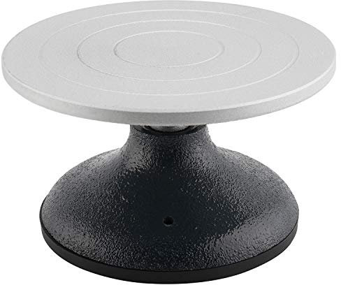Homtone 18 cm Disco da Scultura, con Piattaforma Girevole, Solido, in Metallo con Cuscinetti a Sfera
