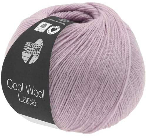 LANA GROSSA Cool Wool Lace | Extrafeine Merinowolle waschmaschinenfest und filzfrei | Handstrickgarn aus 100% Schurwolle (Merino) | 50g Wolle zum Stricken & Häkeln | 400m Garn FB 15