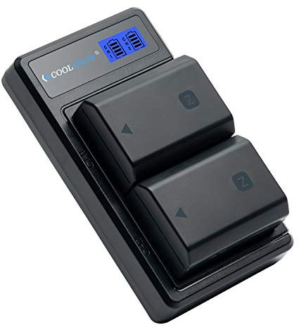 COOLSHOW NP-FZ100 Akku (2 stück) Ersatzakkus mit Intelligenz LED USB FZ100 Akku Ladegerät für Sony Alpha 9,A9,Alpha 9R,A9R,Alpha 9S, BC-QZ1,A7RIII,A7R3,a7 III,a7R IV