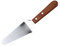 Espátula triangular para cocinar pizza, 5,5 cm de ancho, corte plano inclinado de acero inoxidable con mango de madera