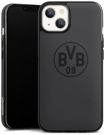 Silikon Hülle kompatibel mit Apple iPhone 13 Case schwarz Handyhülle Borussia Dortmund Logo BVB