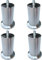 LLPEIJIE026 4er Set Möbelfüße Möbelbeine,Edelstahl Tischbein,Metall Sofa Stützfüße,Runde Füße,Kabinettfüße,Dickes Material Möbel Zubehör,mit Vorgebohrten M8 Bolzen,Silber (15cm/5.9in)
