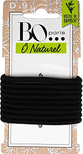 BO PARIS Haargummi, dick, natürlich, Ornament - 1 Stück, Schwarz