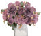 HUAESIN 2 Pcs Künstliche Blumen Pfingstrosen Kunstblumen Hortensie Unechte Blumen Vintage Seidenblumen wie Echt für Hochzeit Party Fest Zuhause Büro Vase Sommer Dekoration Dunkellila
