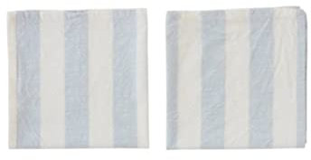 OYOY Striped Napkin - Pack of 2 Ice Blue