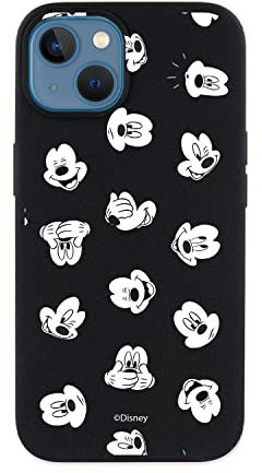 Schutzhülle für iPhone 13 Offizielles Disney Classic Mickey Gesichter Ultra Weich zum Schutz Ihres Handys, Schutzhülle aus flüssigem Silikon mit offizieller Lizenz von Disney