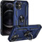 Verco Hybrid Armor Shiel Case für iPhone 12 Mini Hülle, extrem robust mit Magnet Fingerring Halter Handyhülle für iPhone 12 Mini Panzerhülle, Blau
