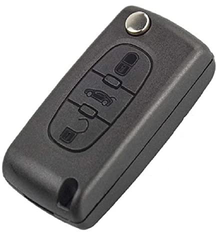 BARAC Carcasa Llave 3 Botones Citroen c2 c3 c4 c5 Picasso Peugeot 206 207 307 308 407 408 Partner Mando a Distancia Coche Compatible