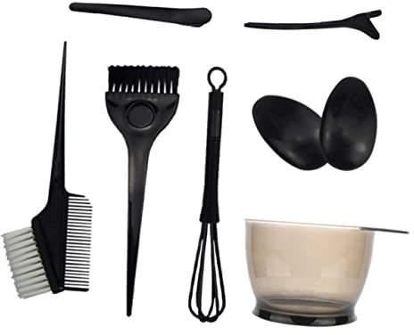 Beavorty 8 Stück Haarfärbewerkzeug aus Pp und Nylon mit Schmalem Pinsel für Glatte Farbapplikation und Stabile Form für Präzises Haarefärben zu Hause
