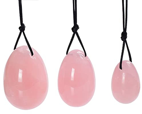 IGTOPS Yoni Lot de 3 œufs de massage avec 3 tailles, pierres de massage du plancher pelvien, pierres de massage Ben Wa Balls (rose)