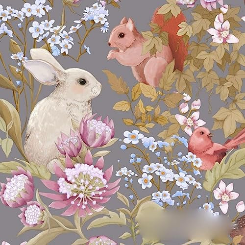 ESCATIC Tropischer Regenwald, Pflanzenwandbild, Kinderzimmer, Spielzeugzimmer, Tierdschungel, Hintergrundwand, Restaurant, Wohnzimmer, Tapete – 2,8D Miniatur-Handwerk