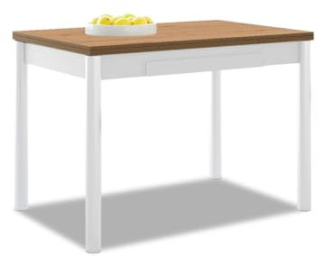 ASTIMESA - Mesa de Cocina Extensible - Estructura Blanca Tapa Laminado - Color Amazona - Ideal para Espacios Pequeños - Medidas: 90 x 50 cm - Extensible: 140 x 50 cm