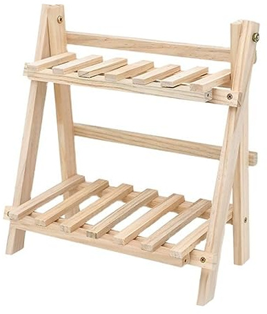 YUYTE Desktop-Aufbewahrungsregal, Holzregal-Organizer mit 2 Ebenen, Heimdekor-Holzregal, Schreibtischstall, Dekoratives Aufbewahrungsregal für Büro und Zuhause