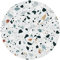Terrazzo Lot de 6 sous-verres ronds en cuir pastel marbré pour la maison, le bureau, la décoration de table