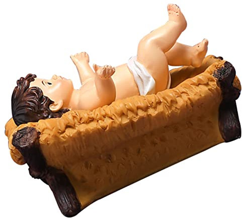 TOPBATHY Baby-Jesus-Ornamente Krippenfigur Figur weihnachtsdeko Jesus-Statue Baby-Jungen-Krippe Vintage-Krippe Retro-Statuendekoration Tischdekoration Jesus empfindlich