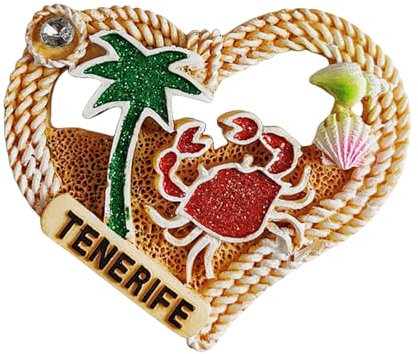 MUYU Craft 3D Tenerife Spain Fridge Magnet Travel Souvenir Refrigerator Decoration Resin Hand Painted Craft Collection