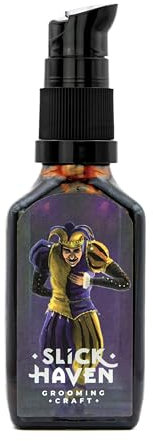 Slickhaven Royal Jester Bartöl 10ml / 30ml – zitrisch-würziger Duft mit Vanille – Handgefertigte Qualität, feuchtigkeitsspendend, leicht, pflegend (30 ml)