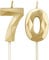 Geburtstagskerzen Zahlen 70，3D Gold Kerzen Geburtstag für Kuchen geburtstagsdeko, Geburtstag Kerzen Zahlen, Geburtstagskerzen Kinder für Partys, Hochzeiten, Firmenfeiern, Jubiläen (Gold, 70)