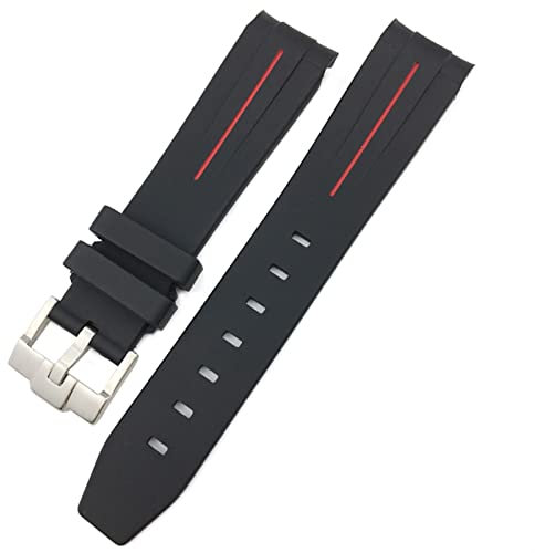 NDJQY Silikon-Armband für Rolex Submariner Hulk GMT Milgauss Yacht Master Deepsea, 19 mm, 20 mm, 21 mm, 22 mm, 21mm Golden buckle, Achat