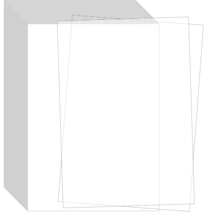 HZXINYI Pauspapier 50 Blatt A4 Papier 21cmx29.7cm Seidenpapier Weiß Halbtransparent für Fotokopie Laserdruck Kalligraphie Scrapbooking Musterzeichnung Malerei Architekturdesign