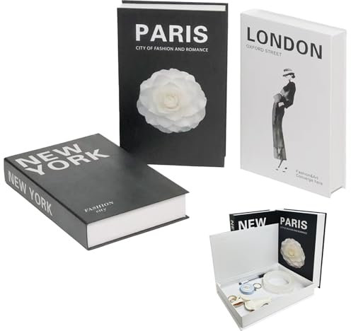 3 Stück Deko Bücher, Moderne Dekobücher, Minimalistisch Dekorative Bücher, Kreativ Falsche Bücher Box Buchform Box