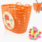 Fahrradkorb Kinder, Wasserdichter und Robuster Fahrradkorb Vorne, Niedlich Fahrradkorb, Portable Kunststoff Bike Basket für Schule, Outdoor, Radfahren (orange Farbe)
