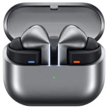 Samsung Galaxy Buds3 Pro Auricolari in-ear True Wireless, Cuffie ergonomiche con luce LED, Cancellazione attiva del rumore, Audio Hi-Fi, Batteria a lunga durata, IP57, Silver 2024 [Versione Italiana]