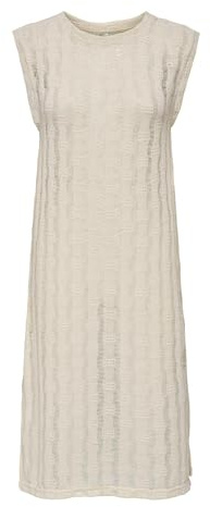Onlavery S/L O-Neck Dress JRS, Egret, M