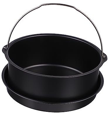 SHOWERORO Air Fryer Cake Basket Pizza Pan Non-stick Carbon Steel Accessory Bundle for Air Fryer Oven