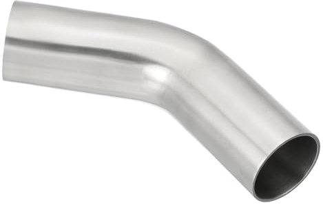 PATIKIL 45 Grad Bogen Ellenbogen, 1 1/4 Zoll OD Sanitärer Auspuffrohr Ellenbogen Intercooler Rohr Mandrel Ellenbogen Verbinderrohr zum Brauereiausrüstung HVAC Treppengeländer, 1 Stück