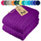 Lashuma XXL Saunatuch Dame, 2er Luxus Handtuch Set, London Duschtuch 80x200 cm Lila- Aubergine